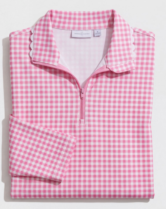 Juli Littles Gingham 1/4 Zip