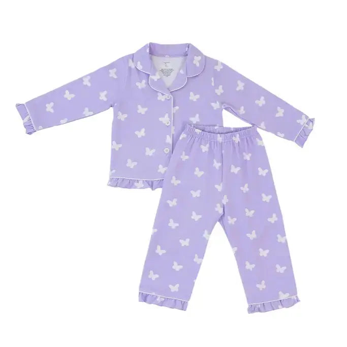 Lilac Flutter Blanket + Lilac Flutter Pajamas Bundle
