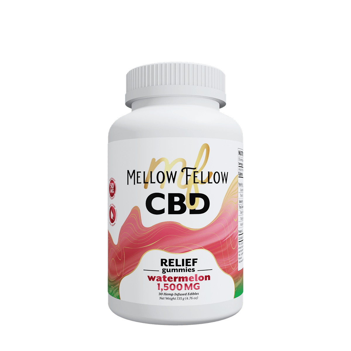 Relief CBD Gummies - 1500mg - Watermelon