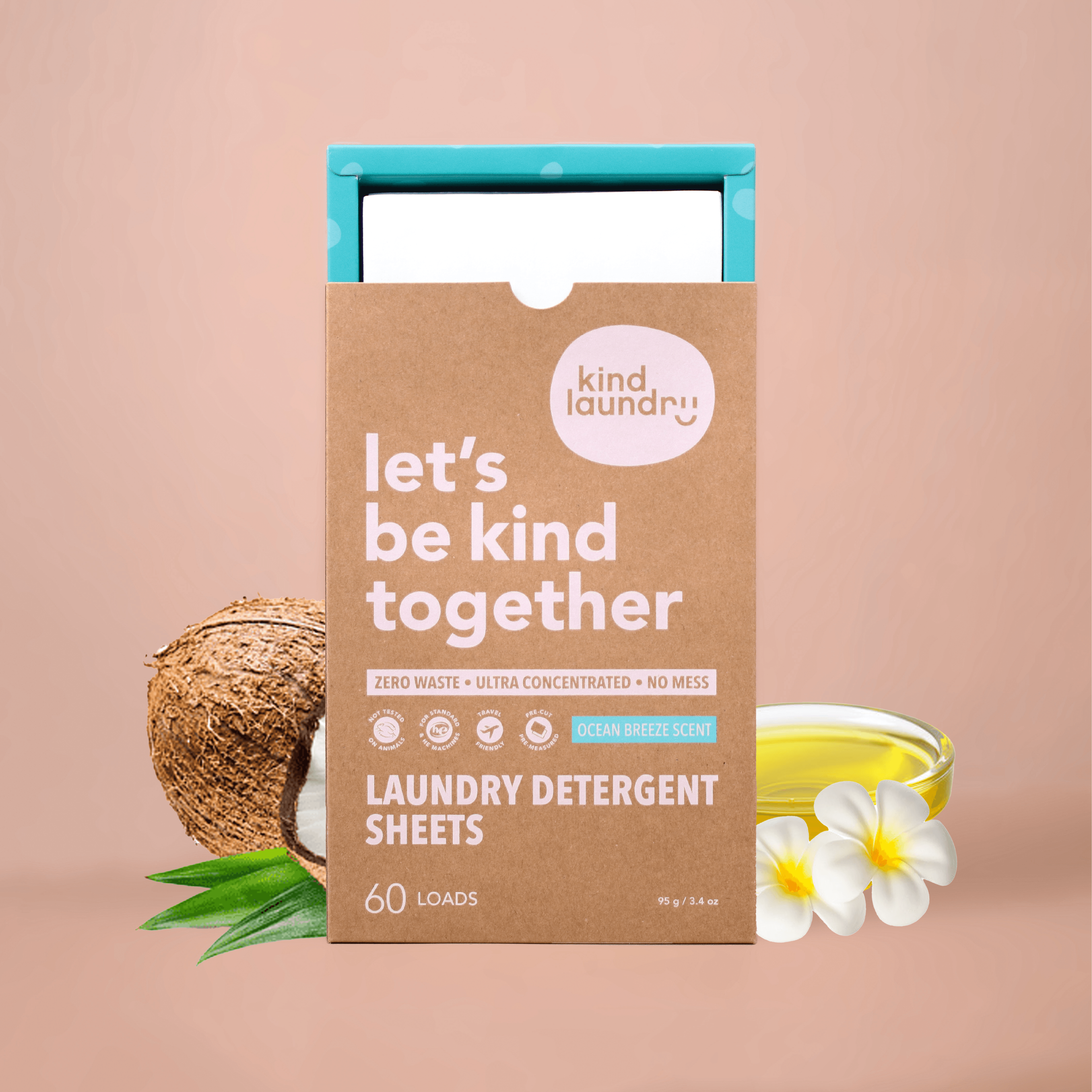 Eco-Friendly Laundry Detergent Sheets -  Ocean Breeze (60 loads)