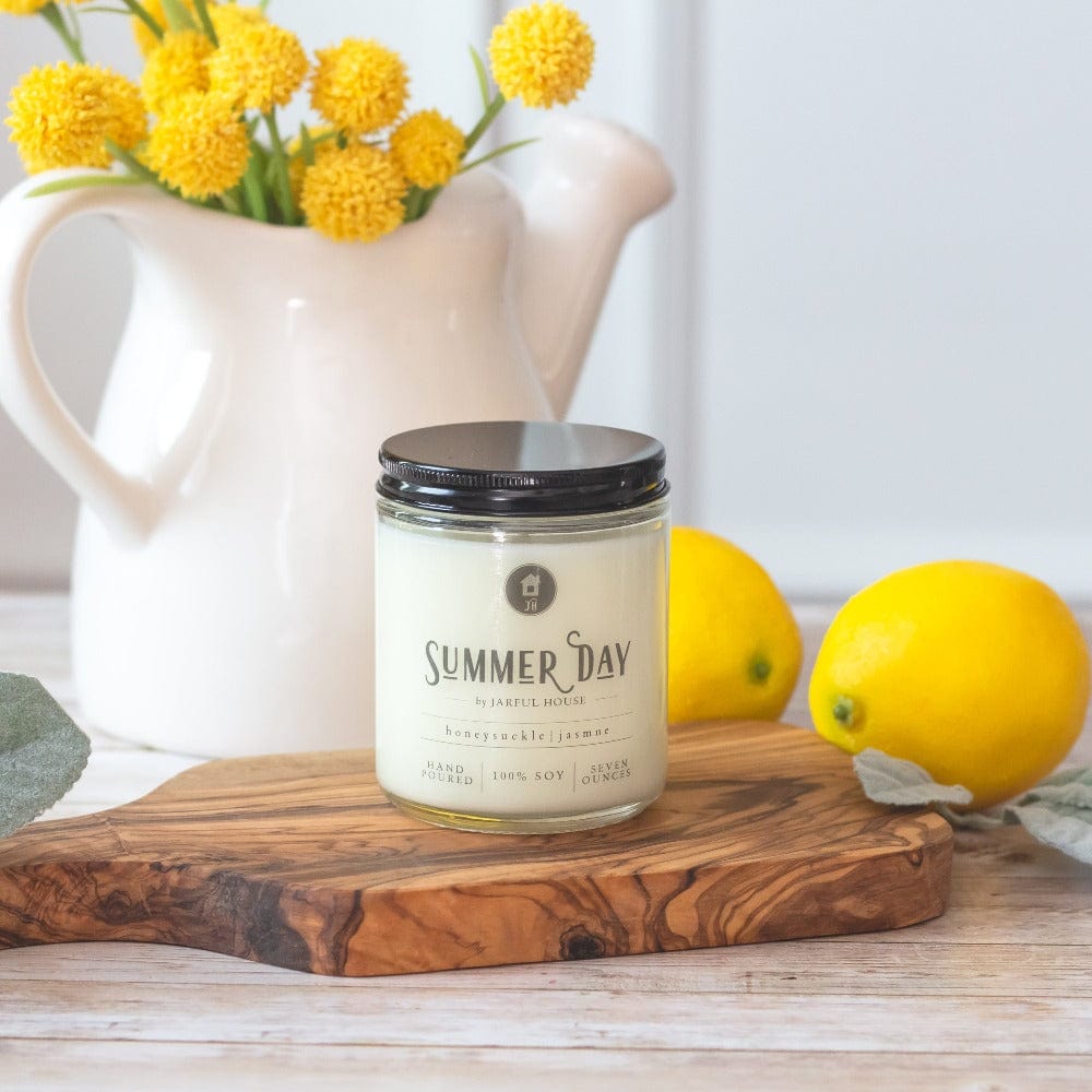 Summer Day Soy Candle Honeysuckle Jasmine Ginger Lemon - 8 oz