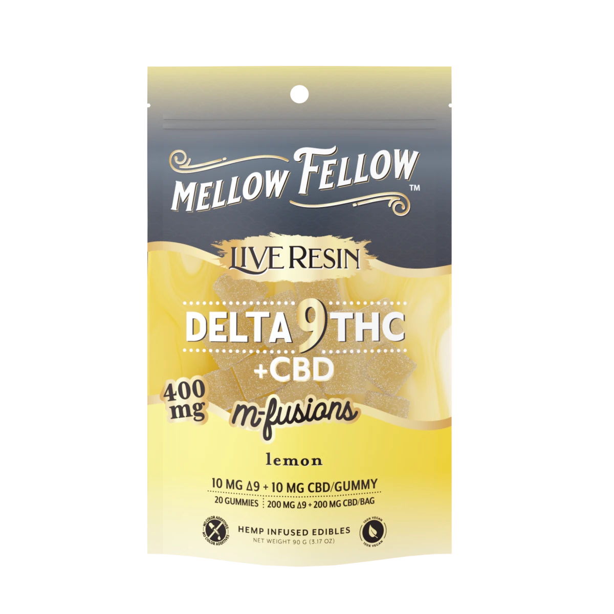 Delta 9 Live Resin Edibles 400mg - Lemon
