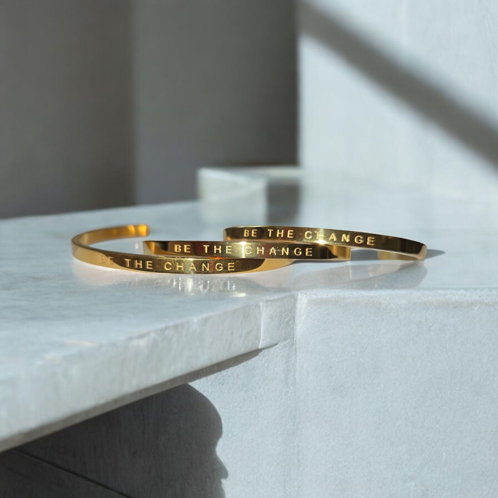"BE THE CHANGE" Cuff