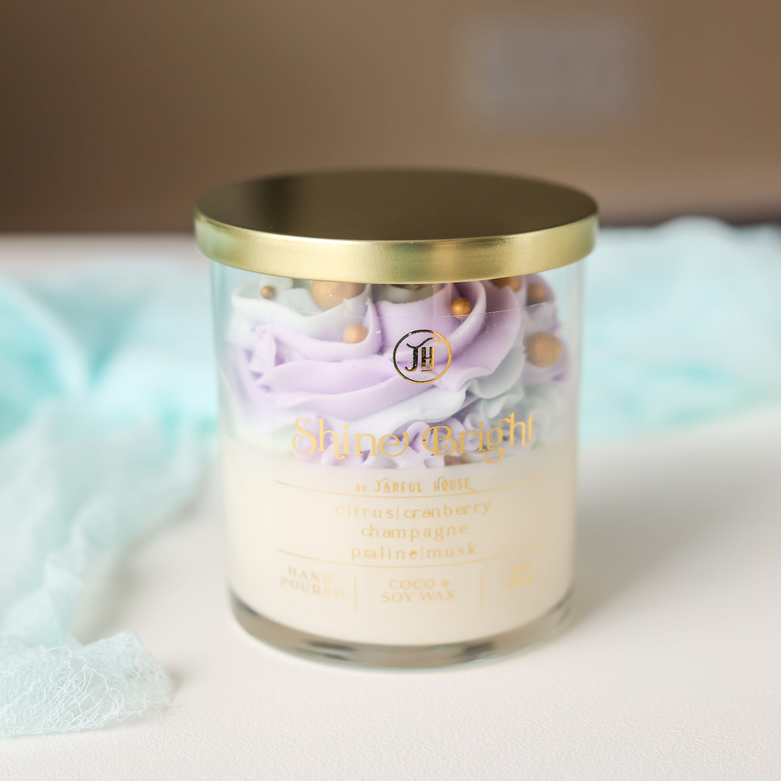 Shine Bright Dessert Candle Wooden Wick - 9 oz.