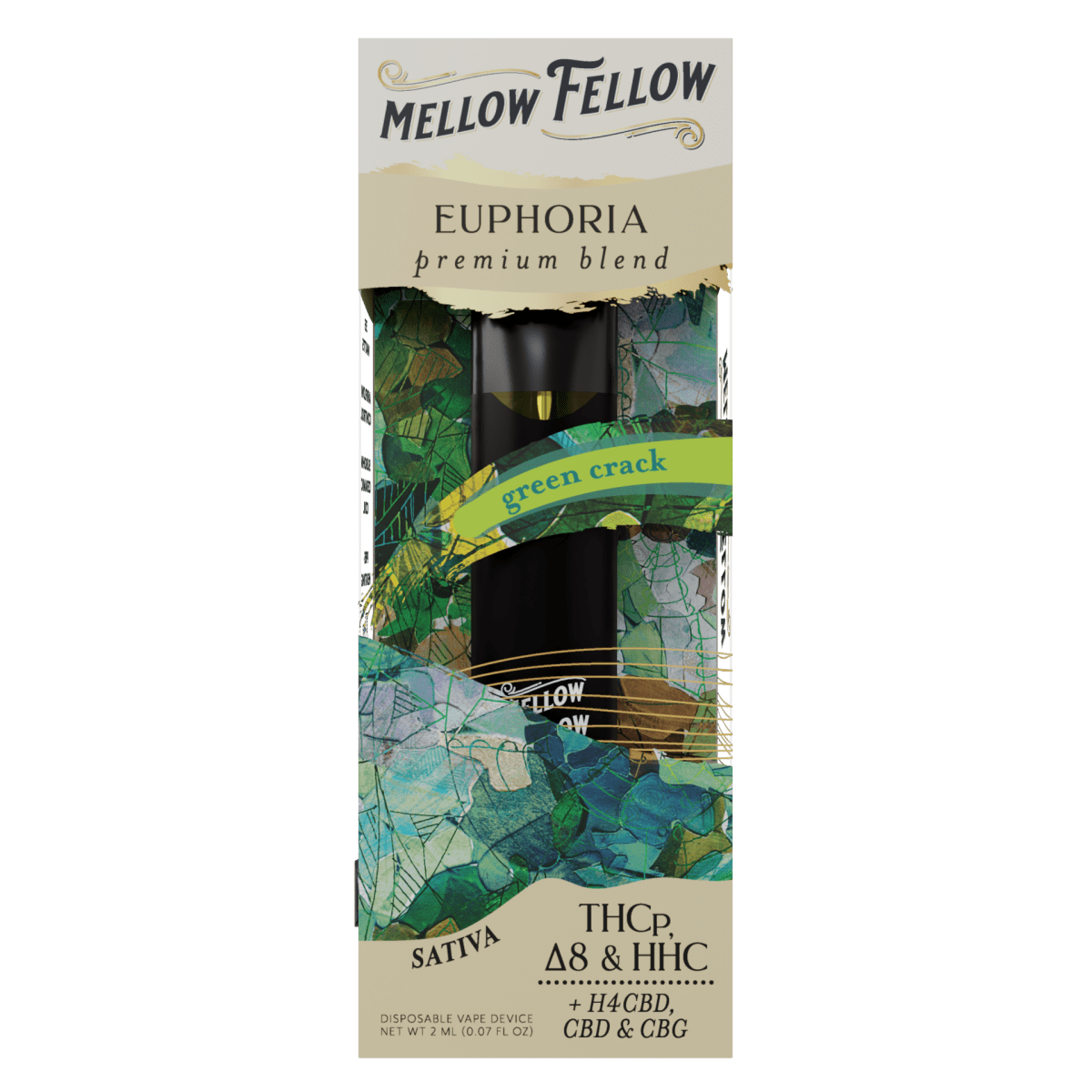 Euphoria Blend 2ml Disposable Vape - Green Crack (Sativa)