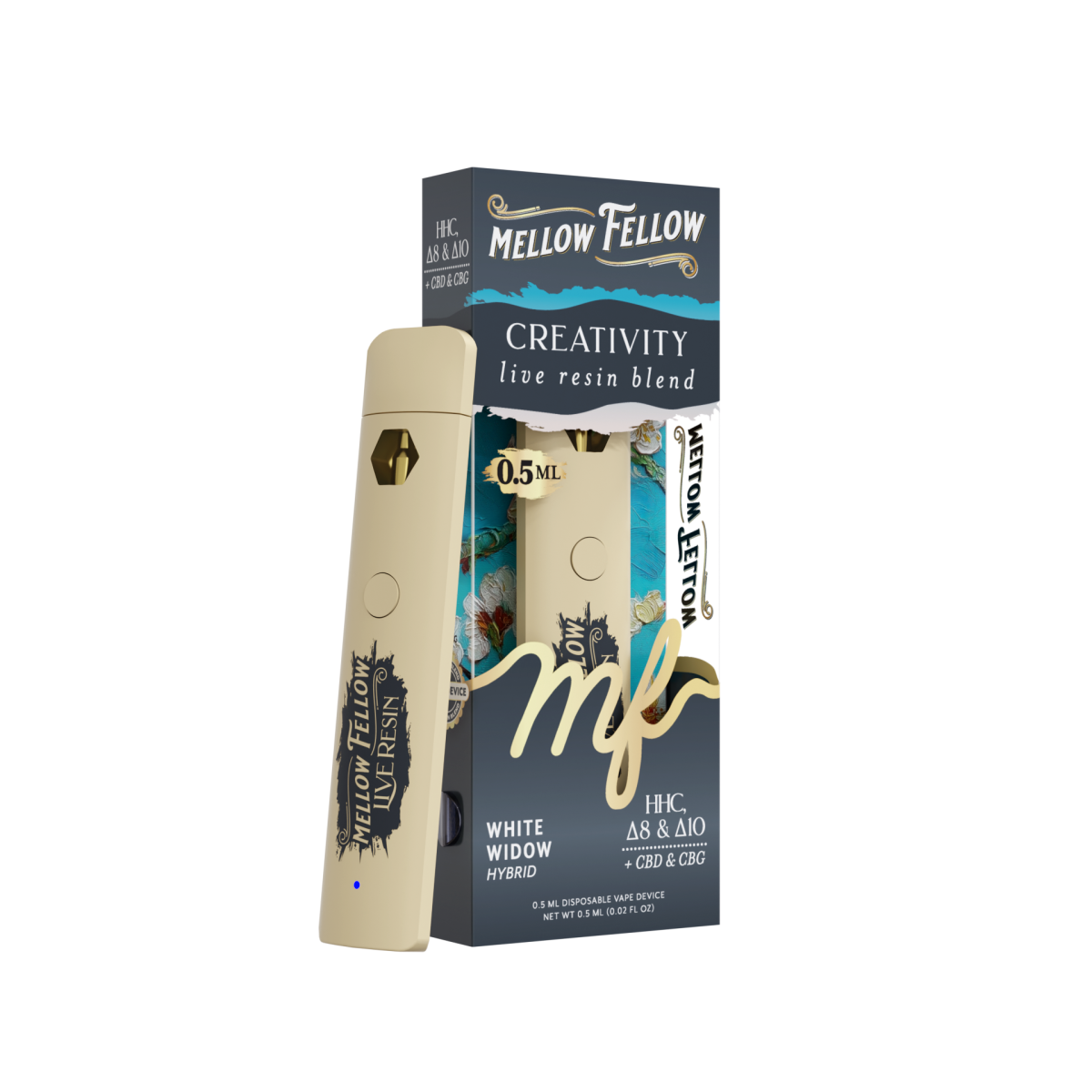 Creativity Blend 0.5ml Live Resin Disposable Vape - White Widow (Hybrid)