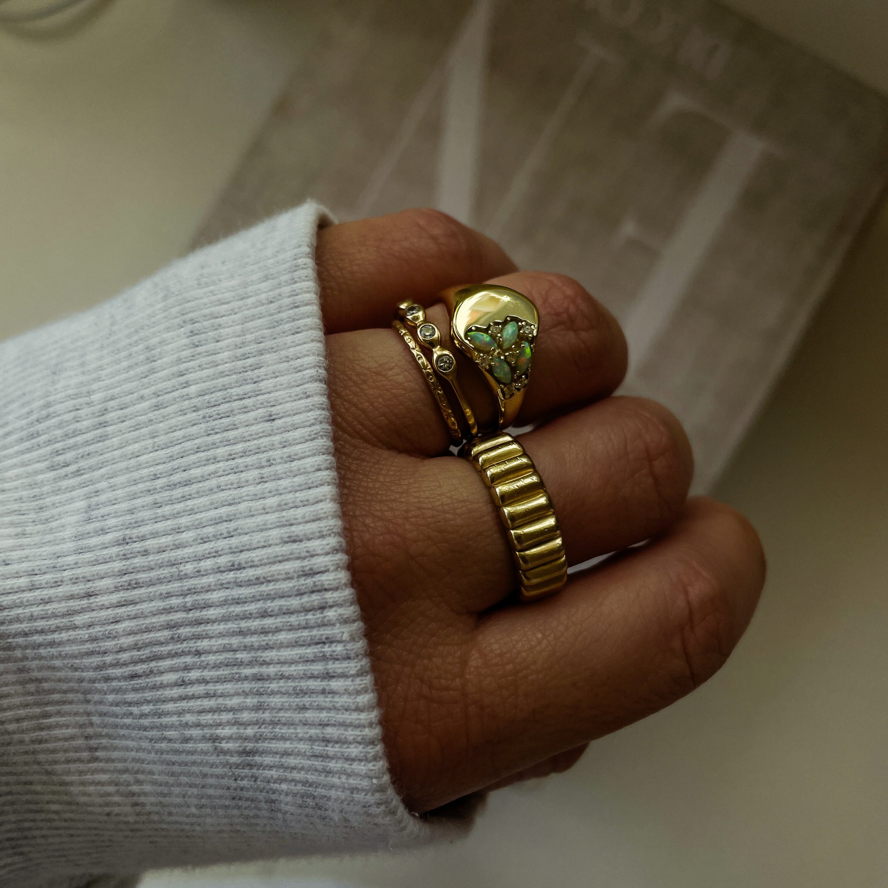 Opal Signet Ring