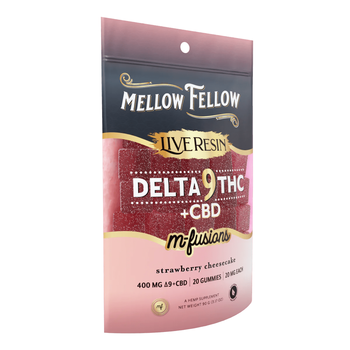 Delta 9 Live Resin Edibles 400mg - Strawberry Cheesecake