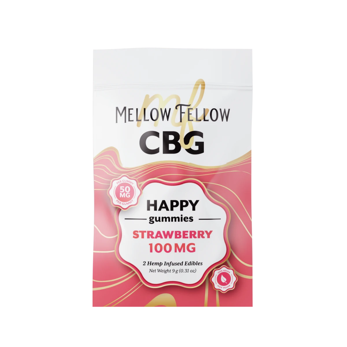Happy CBG Gummies 100mg - Strawberry
