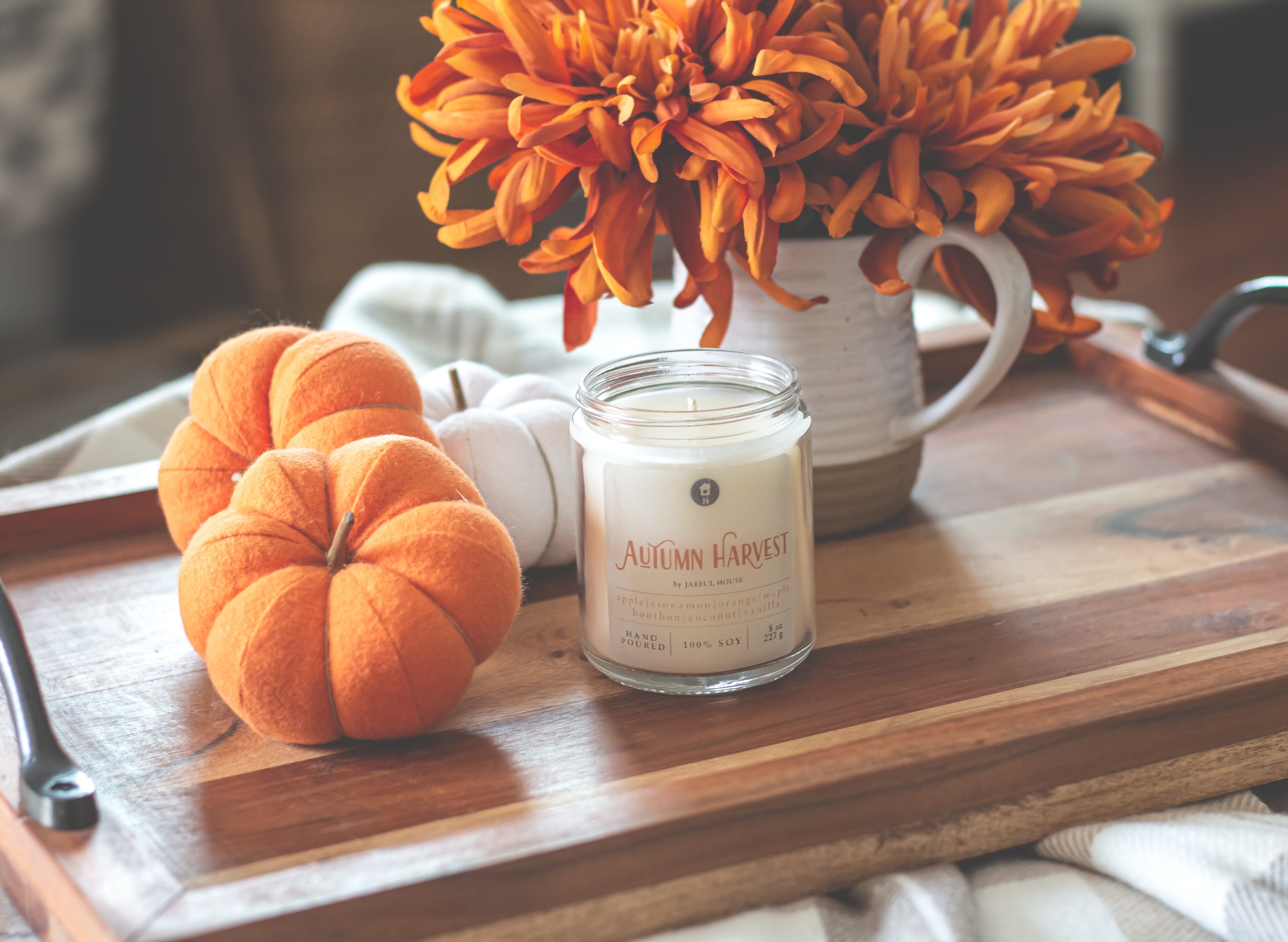 Fall Candle Autumn Harvest - 8 oz | Natural Soy Wax Candle