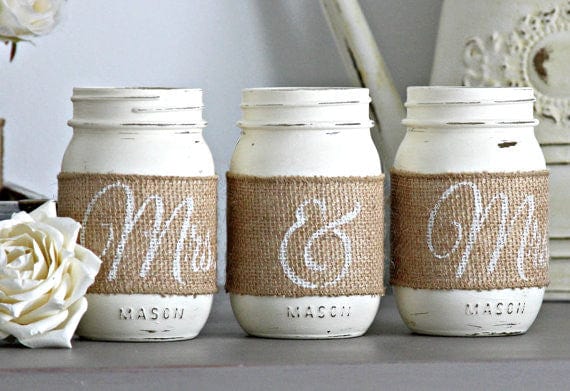 Rustic Wedding Table Decor,Rustic Bridal & Engagement Gift