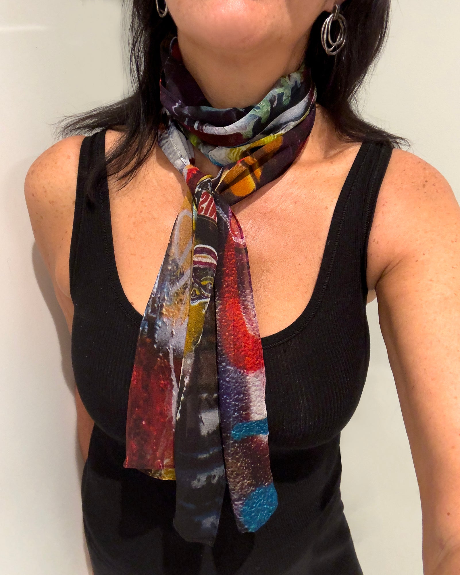 Babs Street Art Silk Scarf