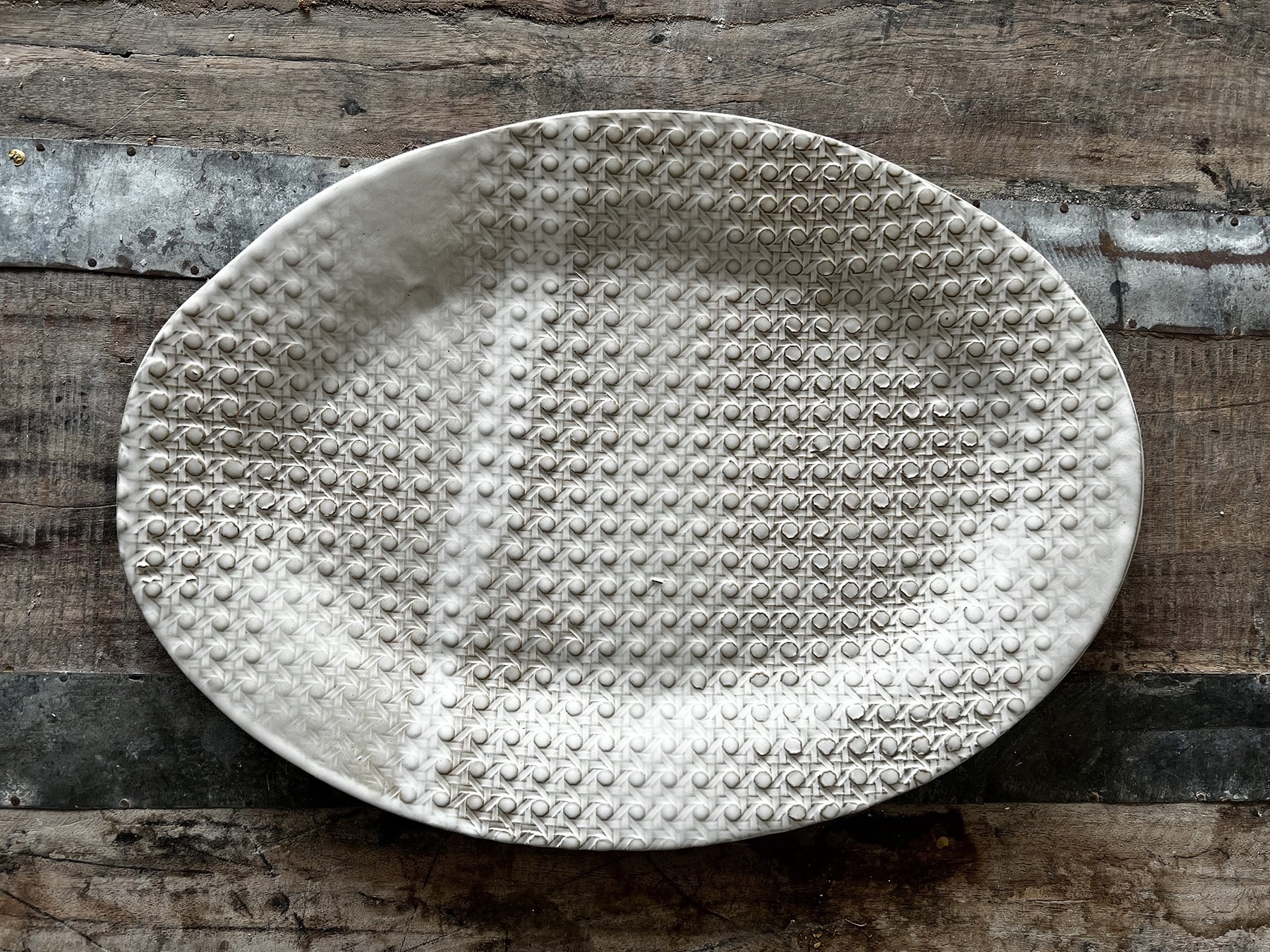 Sandalwood Caned Statement Platter