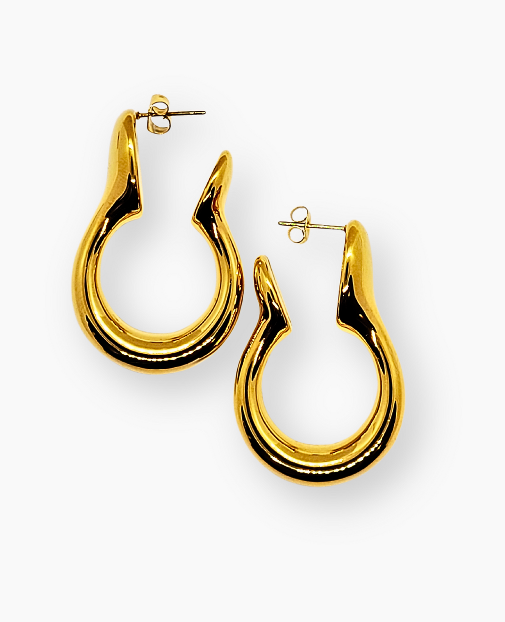 Eboni Gold Hoop Earrings