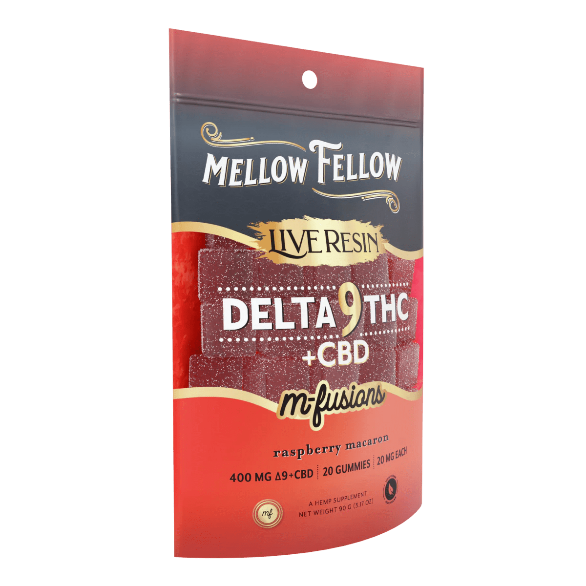 Delta 9 Live Resin Edibles 400mg - Raspberry Macaron
