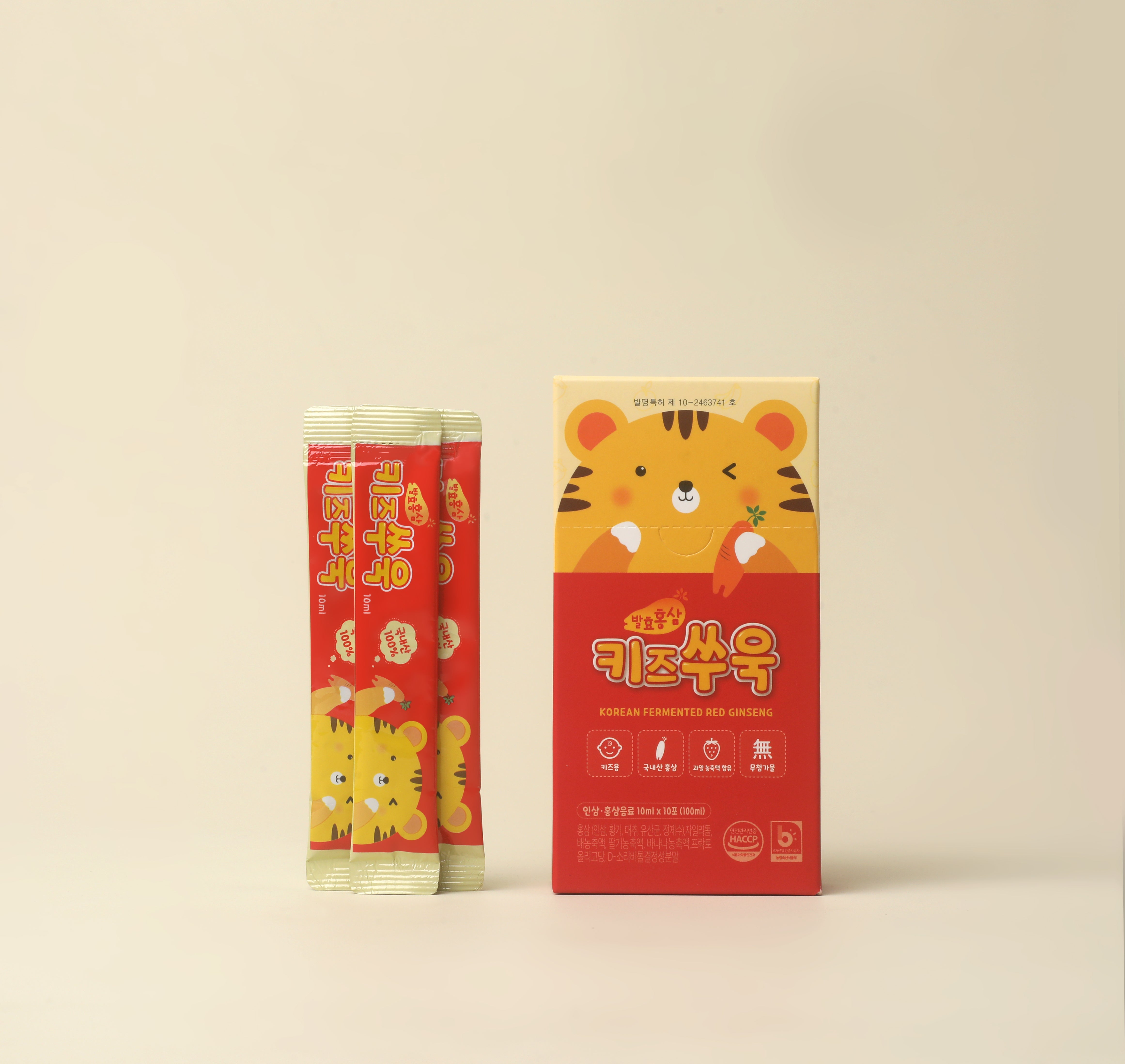 OSONDOSON Fermented Red Ginseng for Kids – Pesticide-Free | 30 Stick Packs