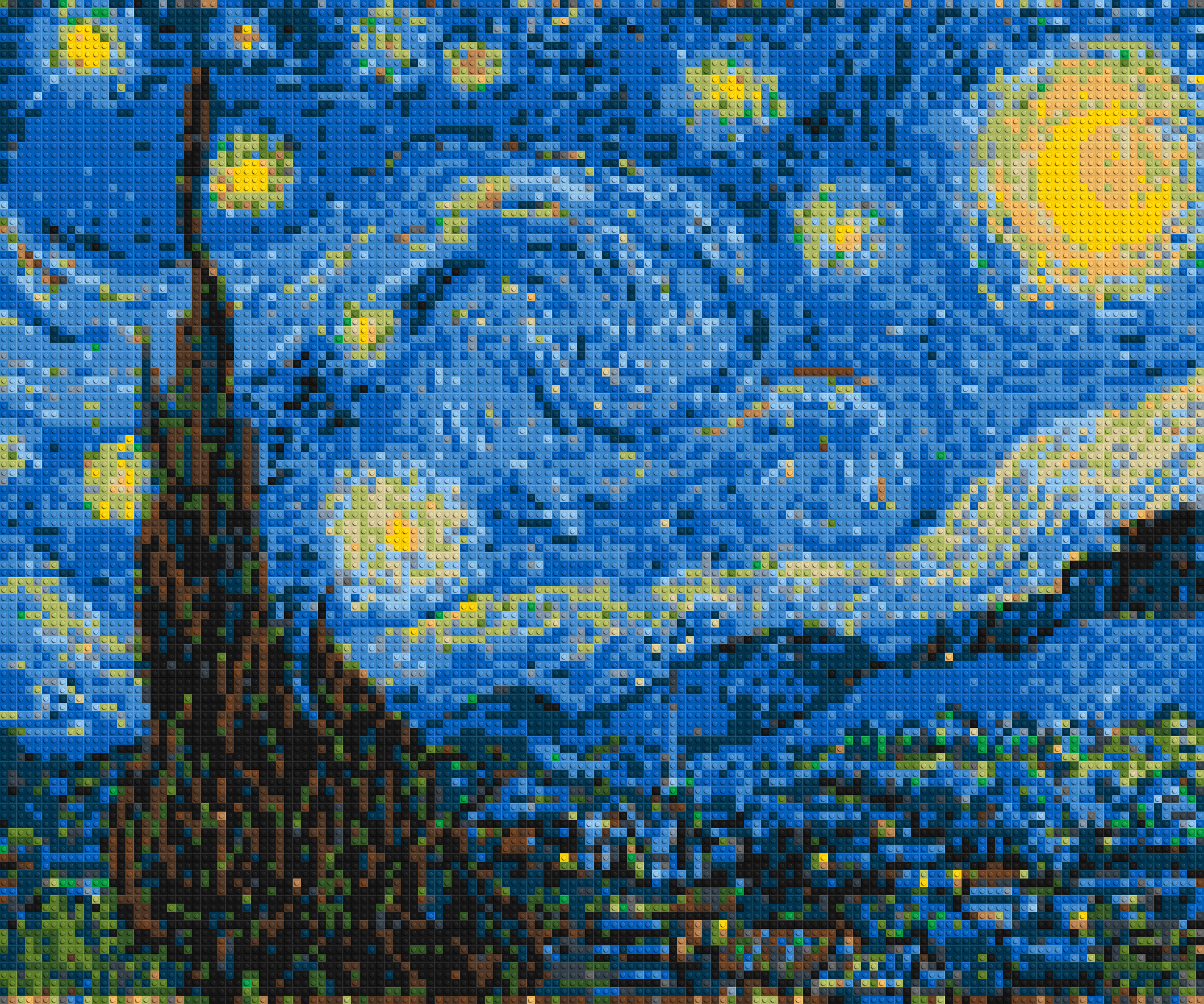 Starry Night by Vincent Van Gogh - Brick Art Mosaic Kit