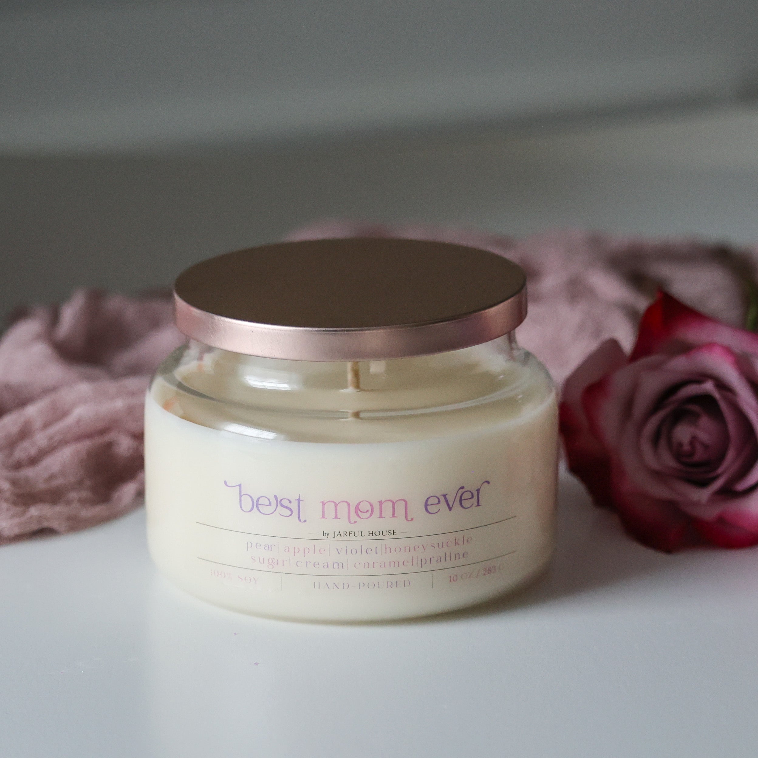 Best Mom Ever Gift Set – Soy Candle & Heart Wax Melts