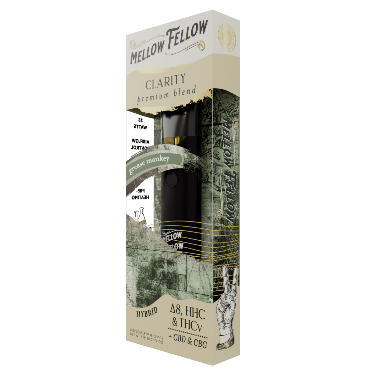 Clarity Blend 2ml Disposable Vape - Grease Monkey (Hybrid)