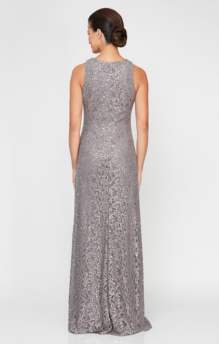 Petite Elaine Sleeveless Lace Gown
