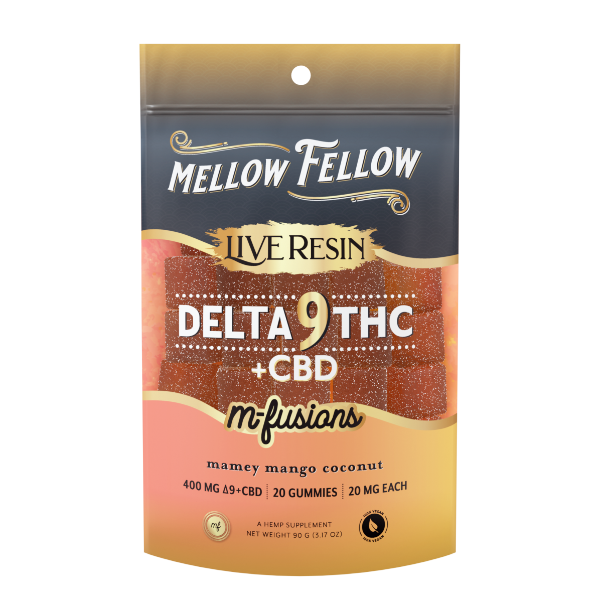 Delta 9 Live Resin Edibles 400mg - Mamey Mango Coconut