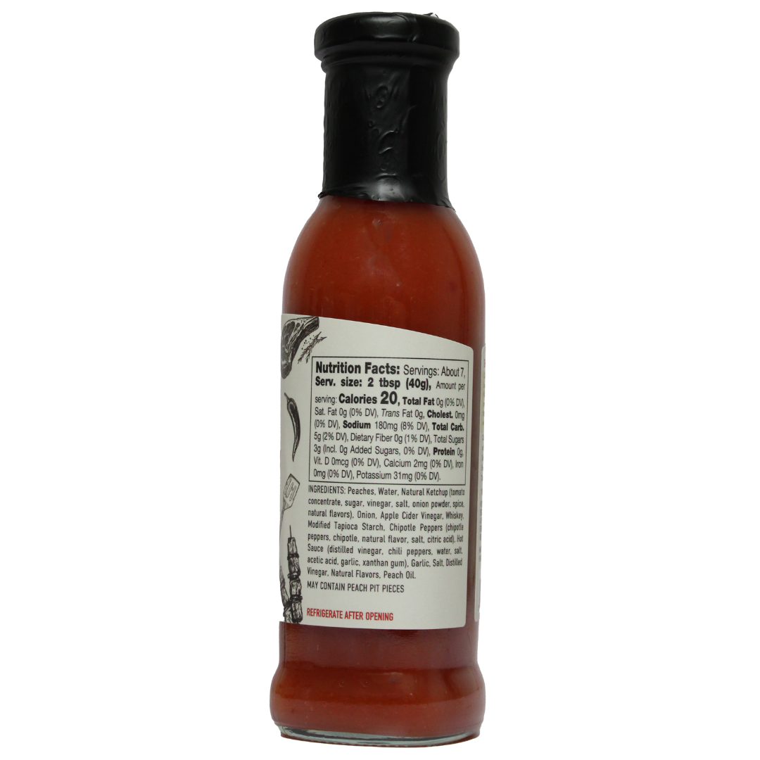 Peaches & Whiskey BBQ Sauce - New Label