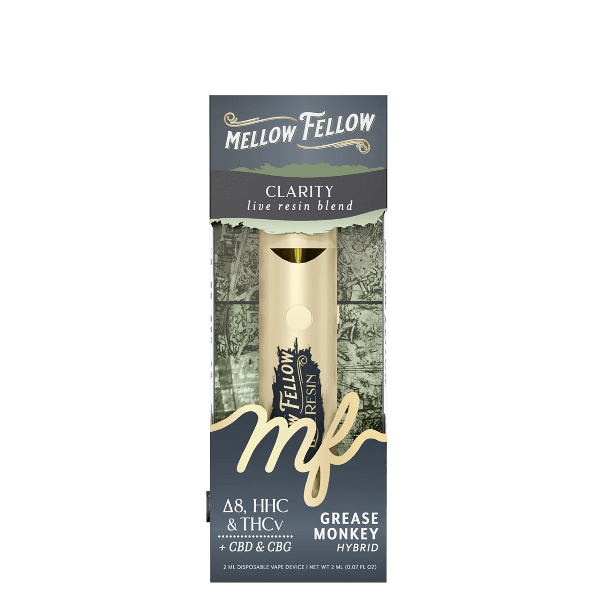 Clarity Blend 2ml Live Resin Disposable Vape - Grease Monkey (Hybrid)