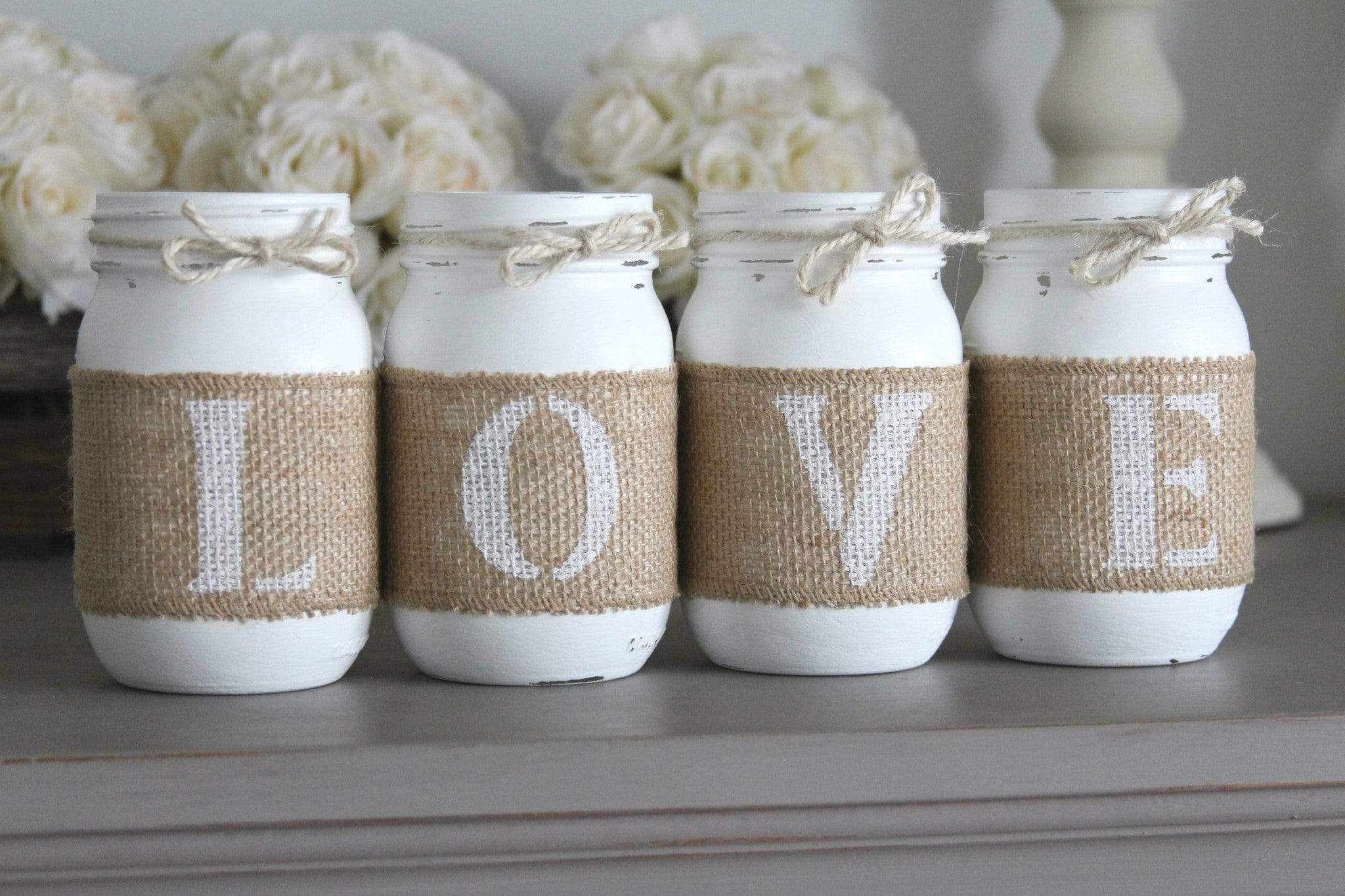 Pure White Valentine's Day Home Decor - Two Sided