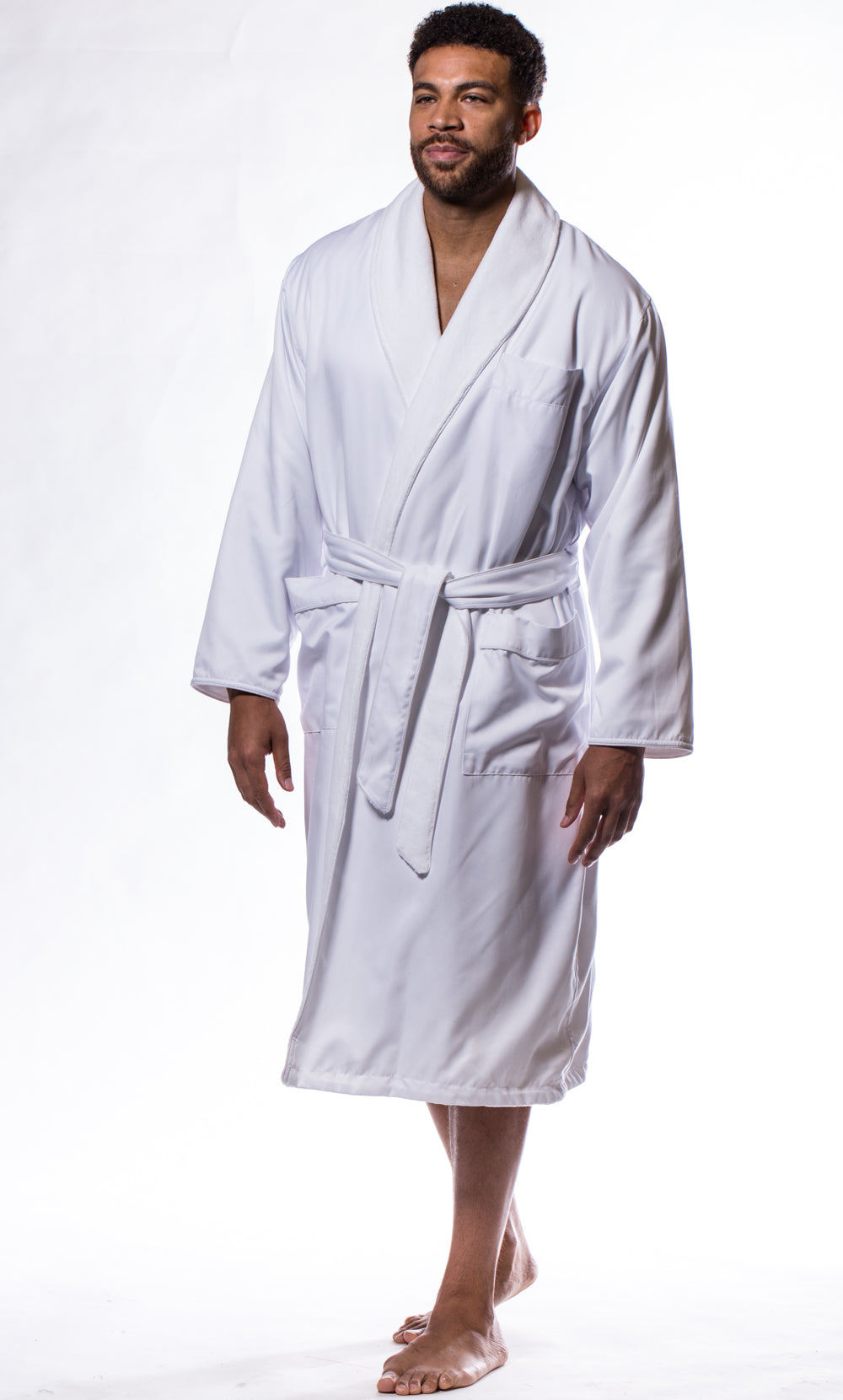 Luxury Microfiber Lined Robe White