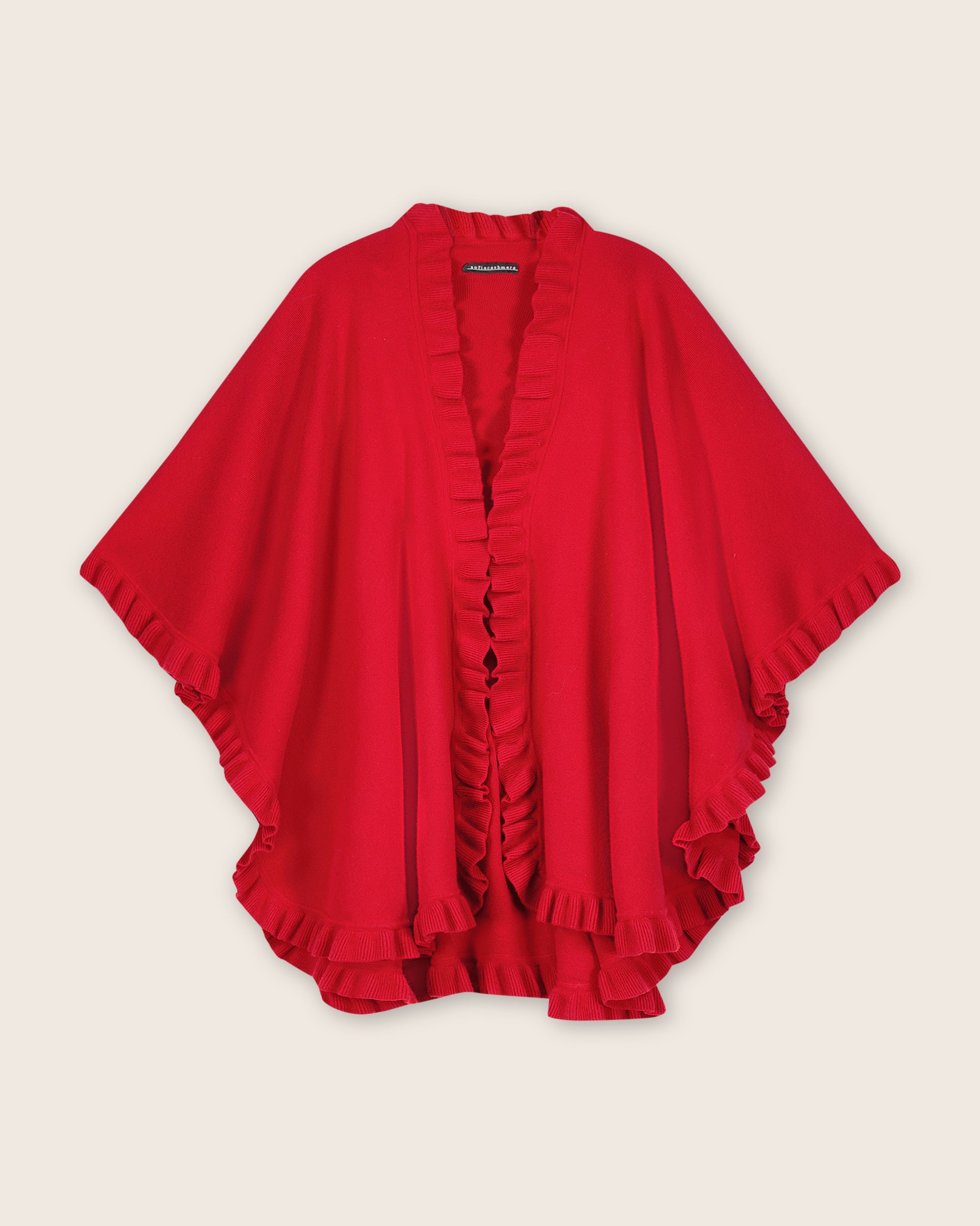 Volant Knitted Cashmere Cape