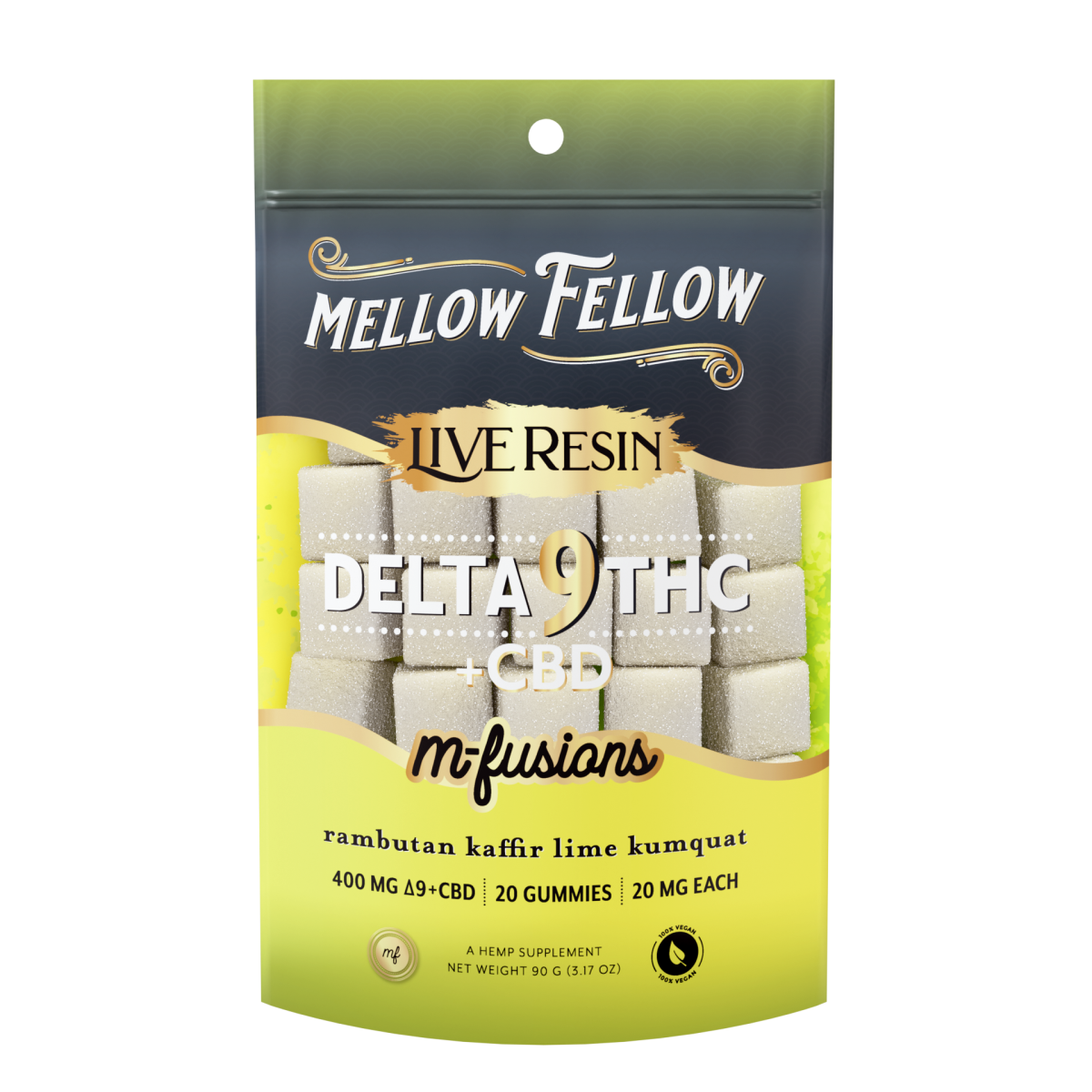 Delta 9 Live Resin Edibles 400mg - Rambutan Kaffir Lime Kumquat