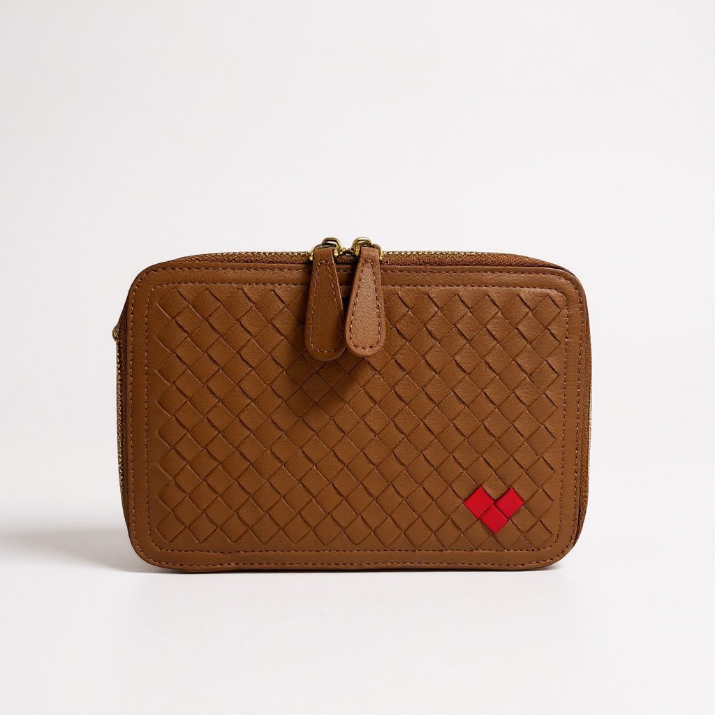 THE ROSETTA WOVEN HEART CROSSBODY