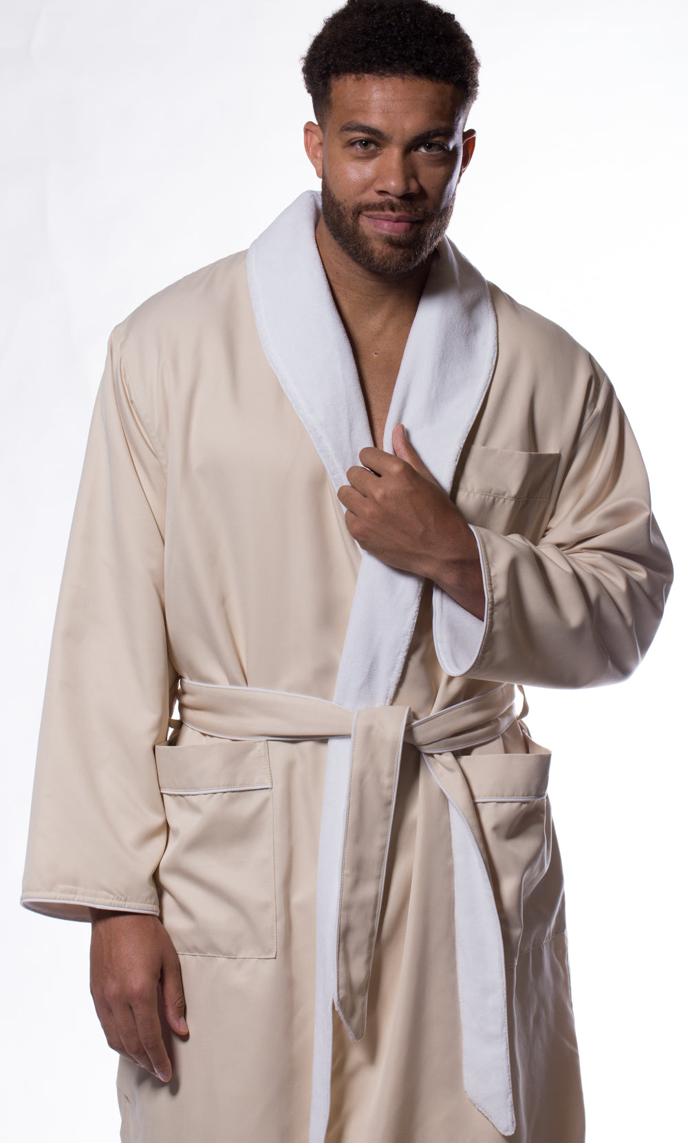 Luxury Microfiber Lined Robe Nude