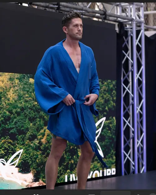 Men's Robe Set Blue