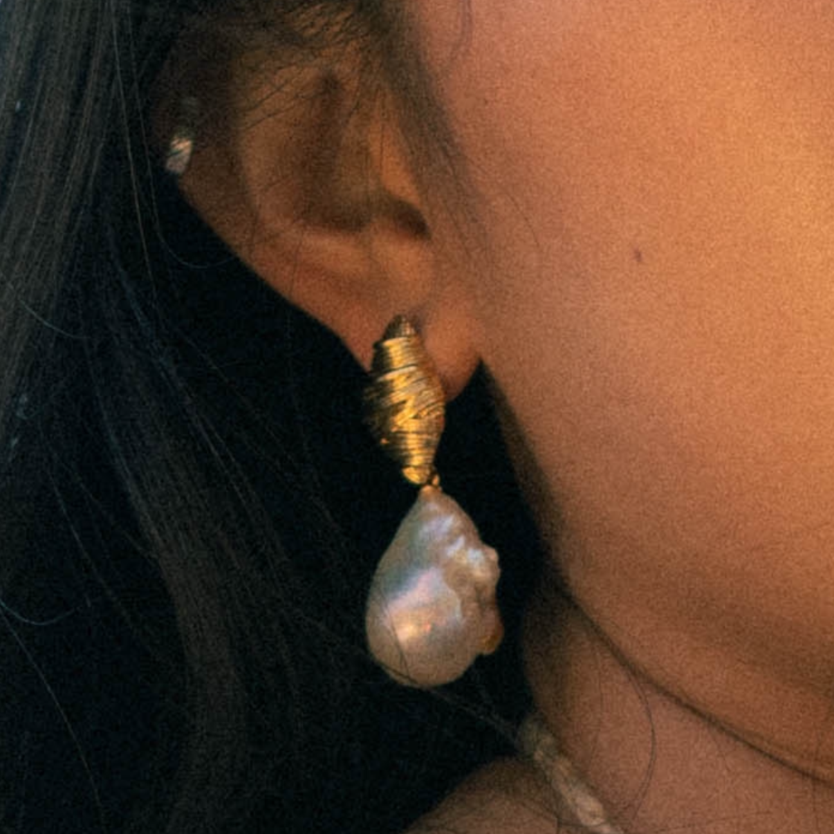 Drop Seashell Pearls