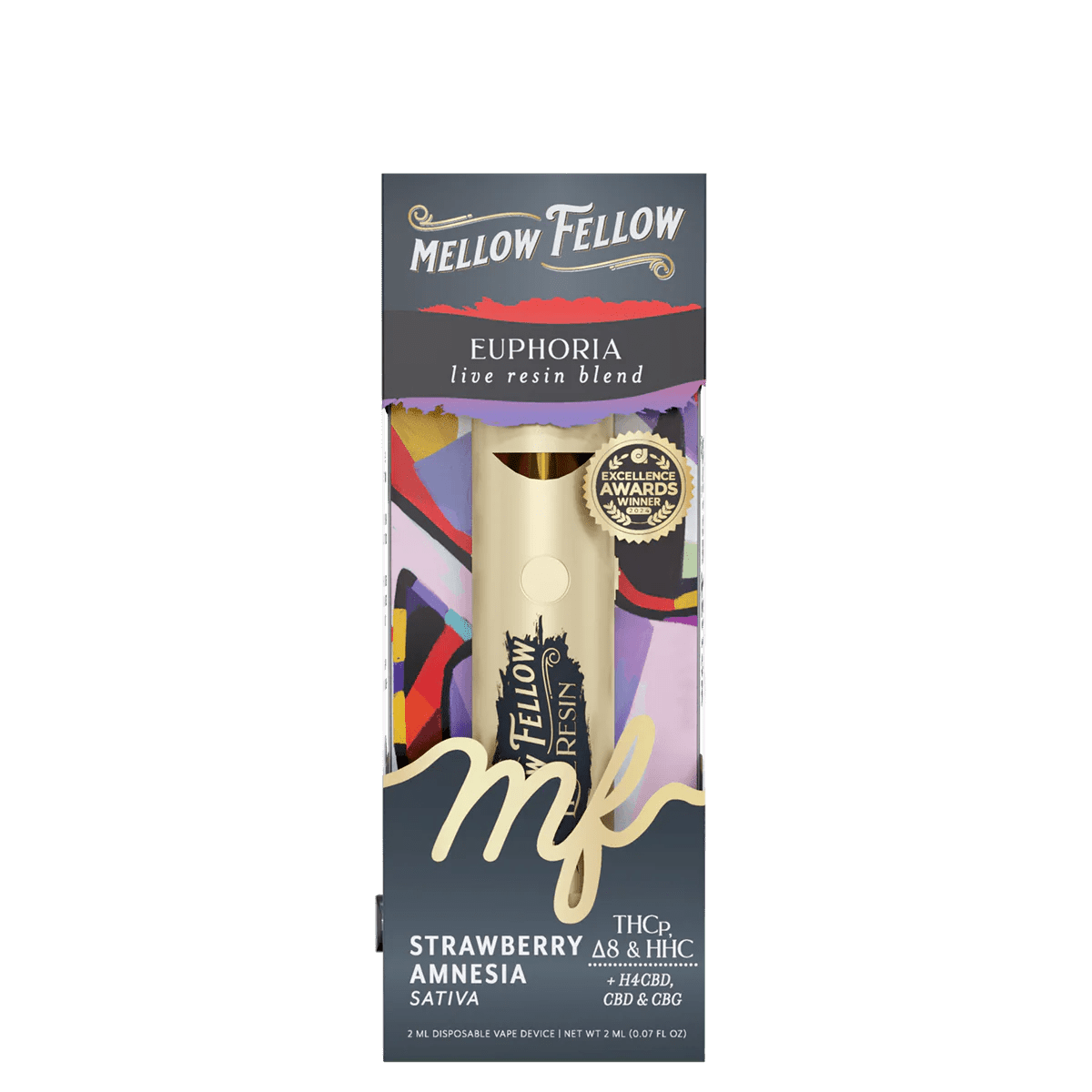 Euphoria Blend 2ml Live Resin Disposable Vape - Strawberry Amnesia (Sativa)