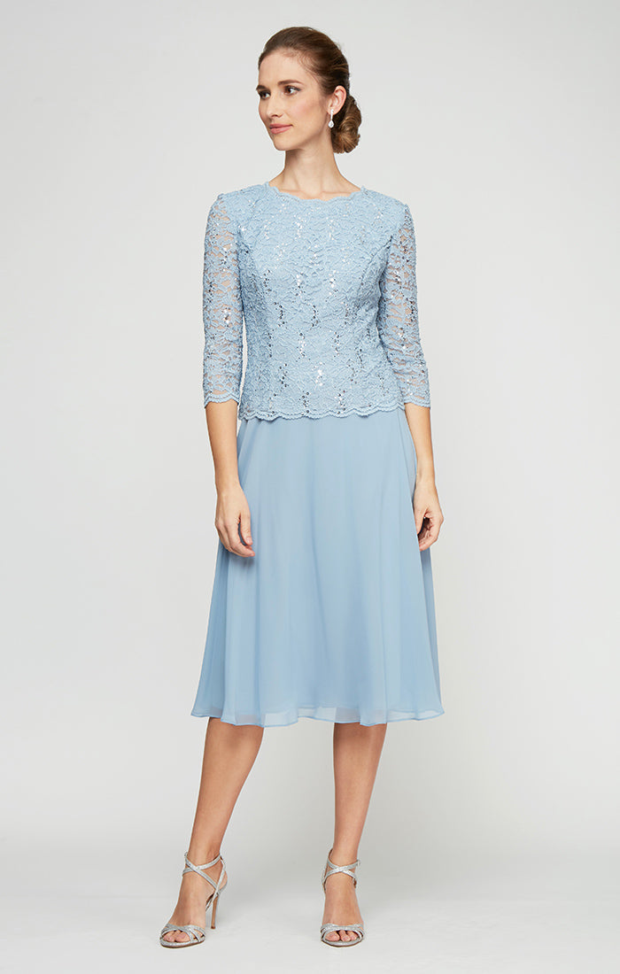 Petite Bella Sequin Lace Dress