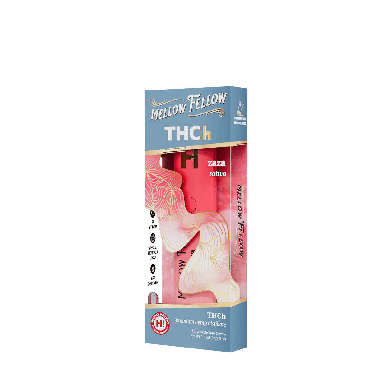 THCh 0.5g Disposable Vape - ZaZa (Sativa)