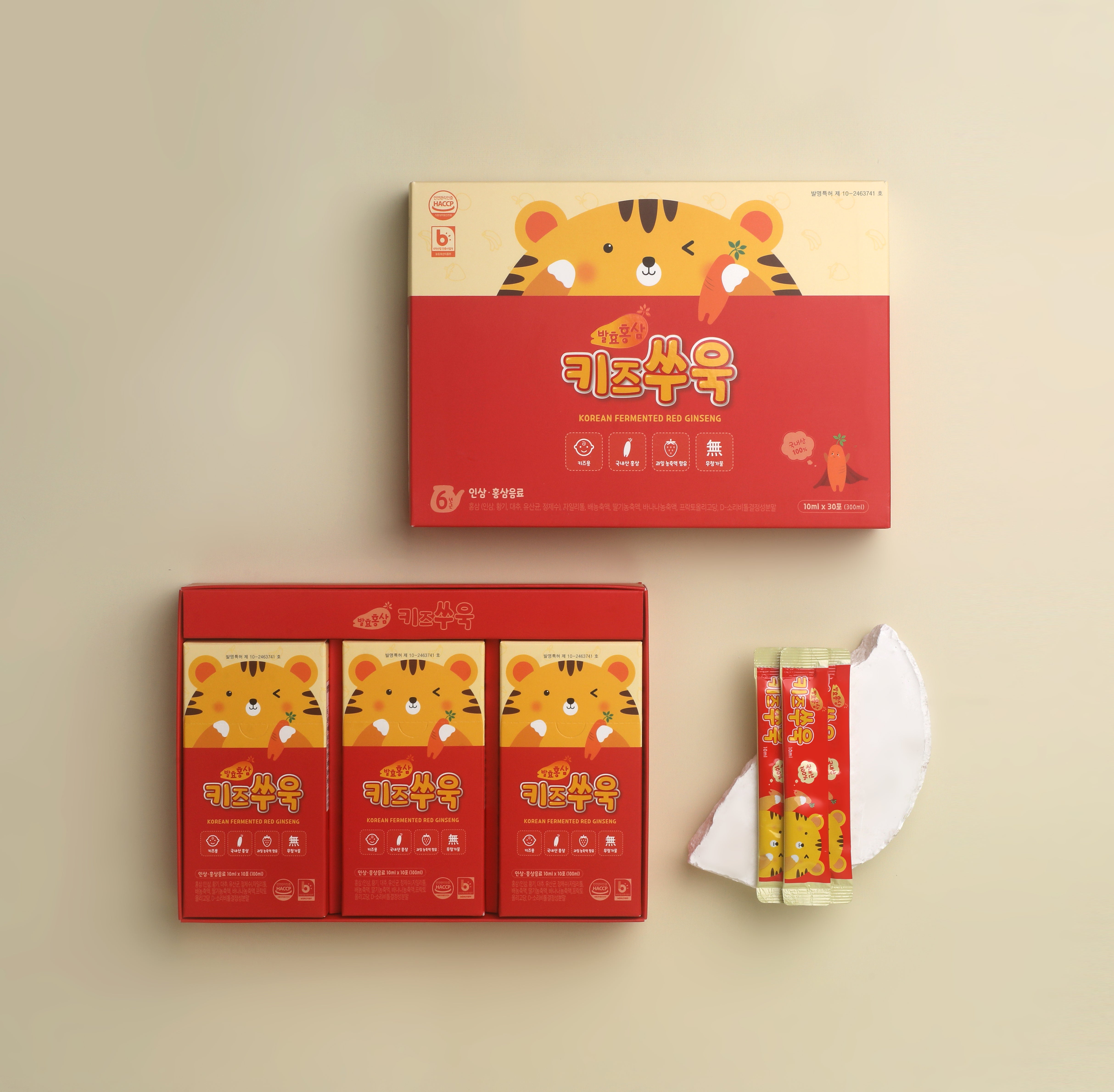 OSONDOSON Fermented Red Ginseng for Kids – Pesticide-Free | 30 Stick Packs
