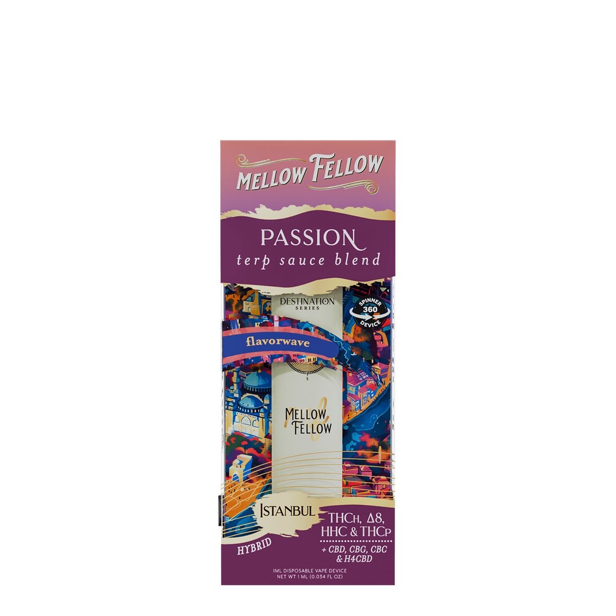 Passion Blend - Terp Sauce 1ml Disposable Spinner Vape - Flavorwave (Hybrid)