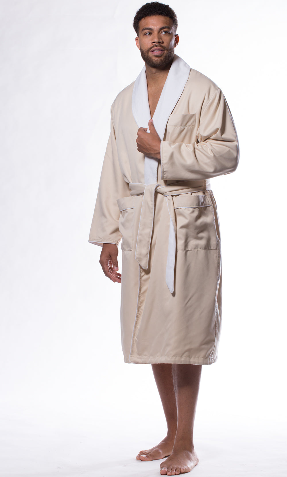 Luxury Microfiber Lined Robe Nude