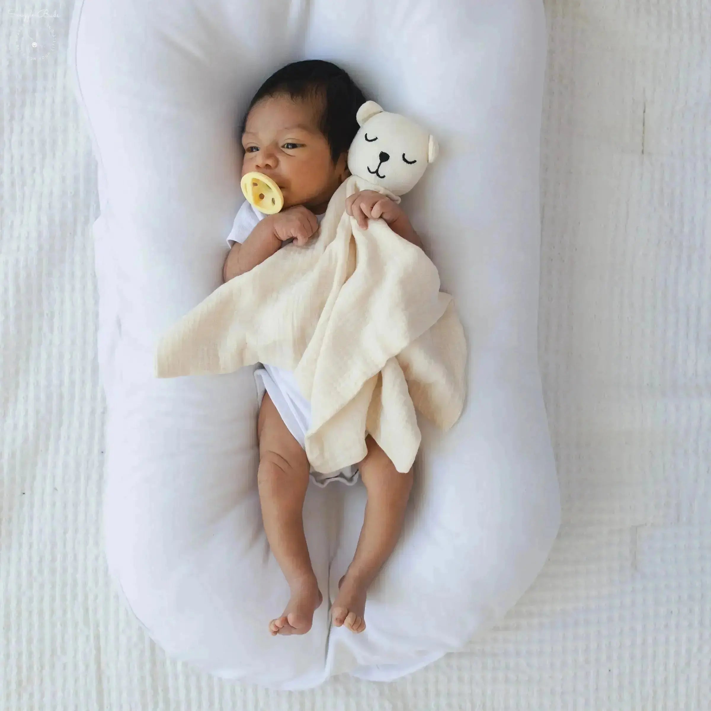 100% Muslin Cotton Comfort Blanket (Lovey) – Oat, Cream & Mint