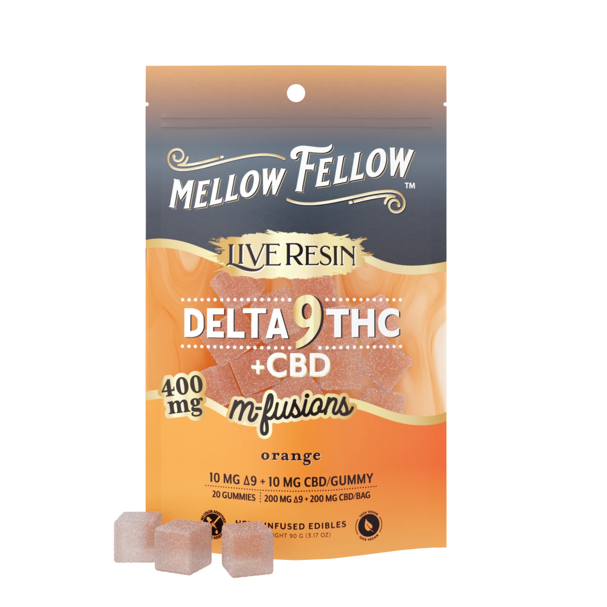 Delta 9 Live Resin Edibles 400mg - Orange