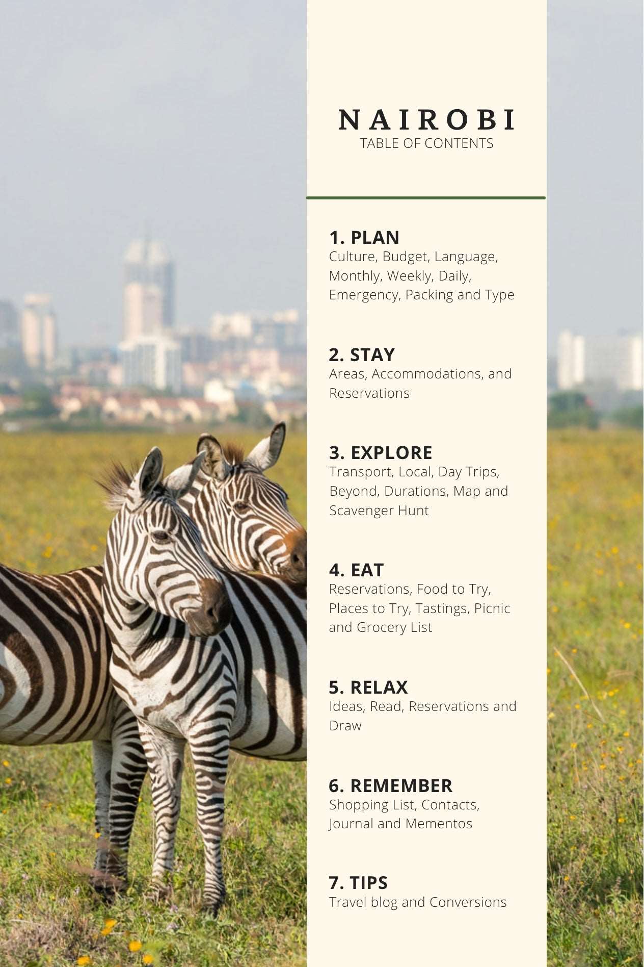 Nairobi Kenya Trip Planner: Safari, Culture & City Guidebook
