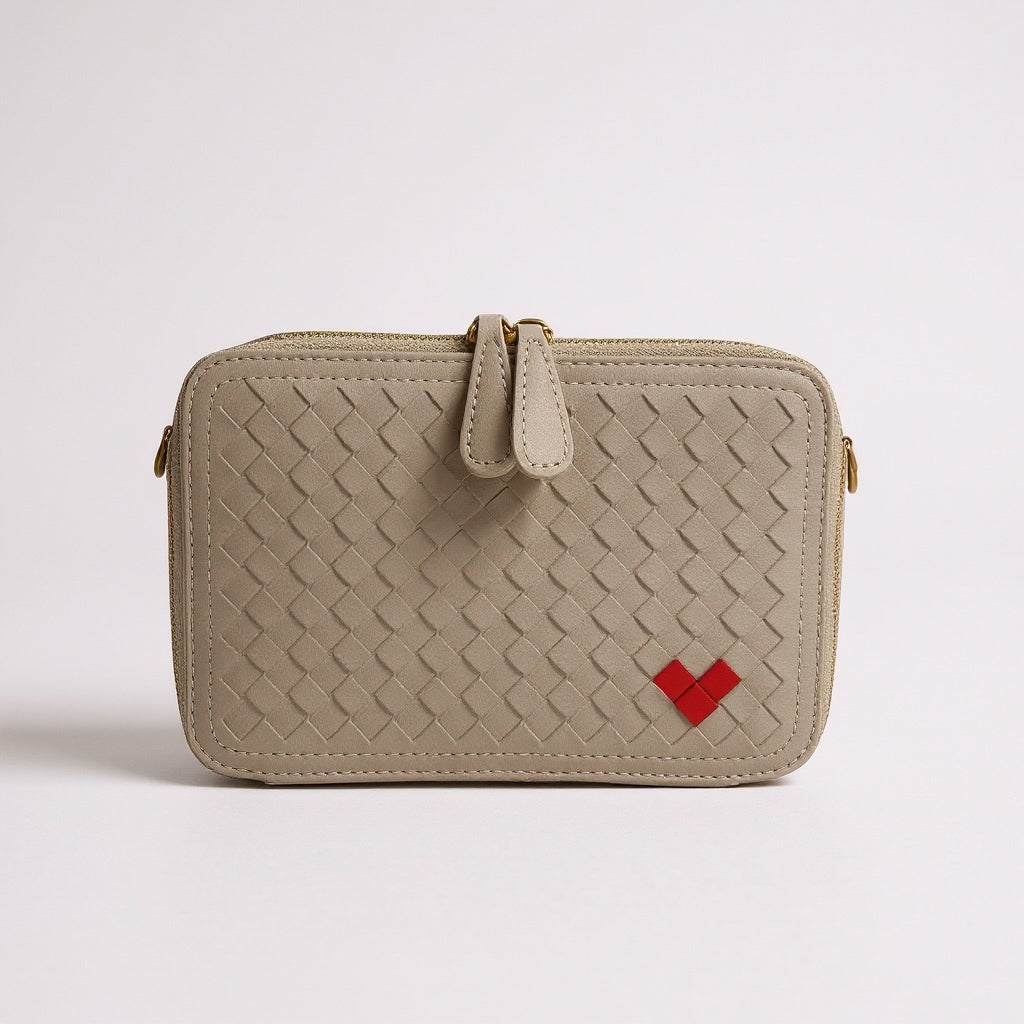 THE ROSETTA WOVEN HEART CROSSBODY