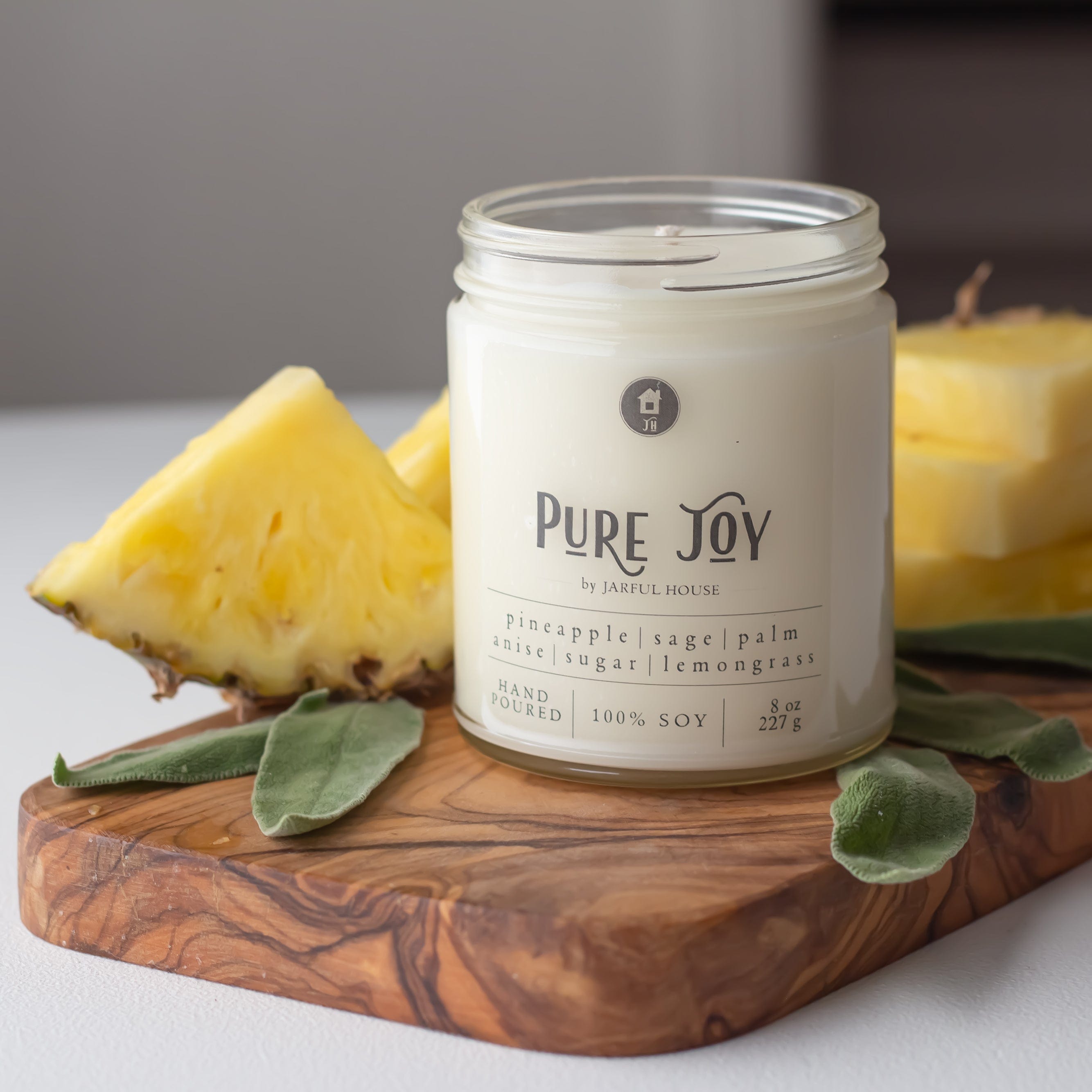 Pure Joy Pineapple + Sage Soy Candle - 8 oz.