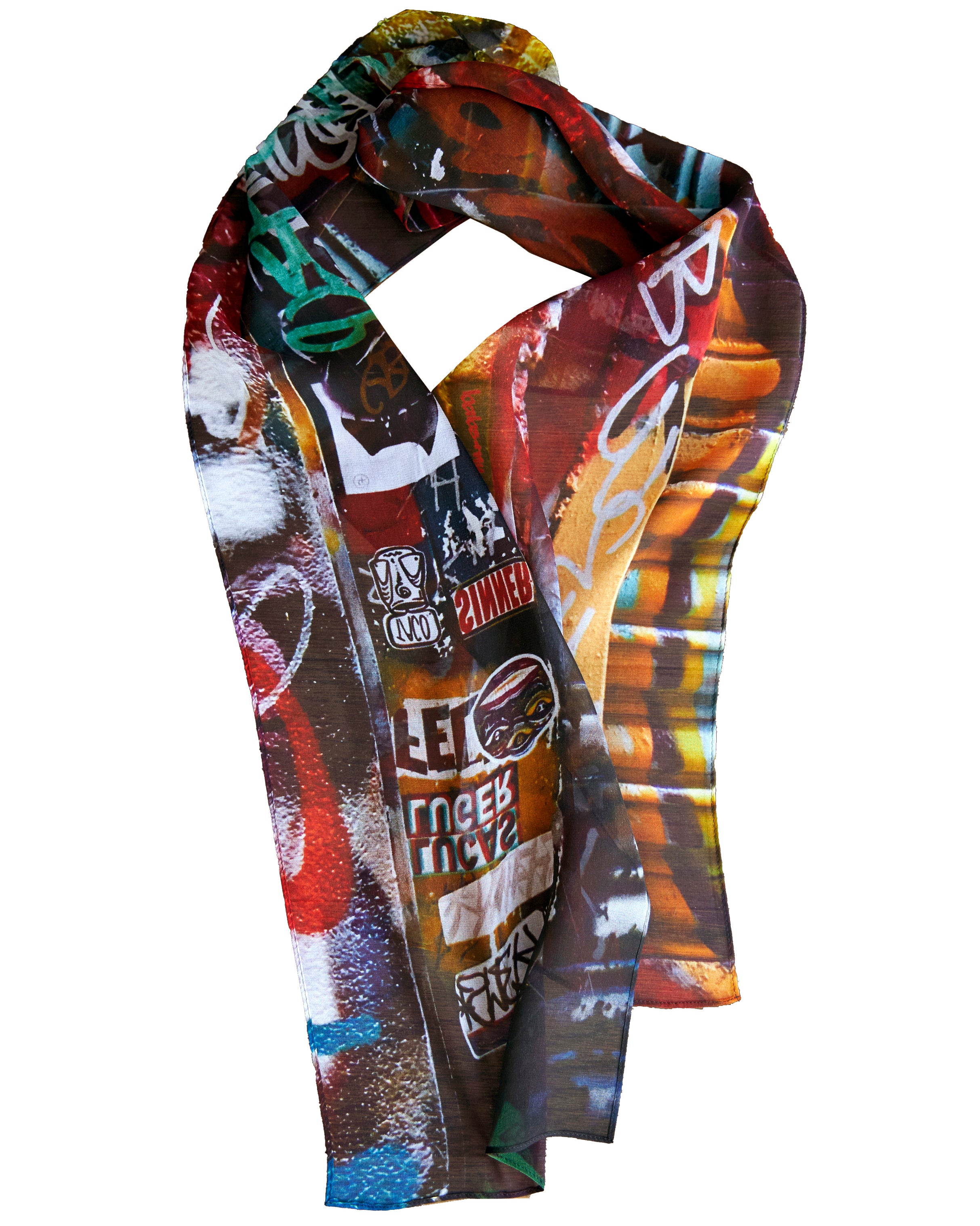 Babs Street Art Silk Scarf