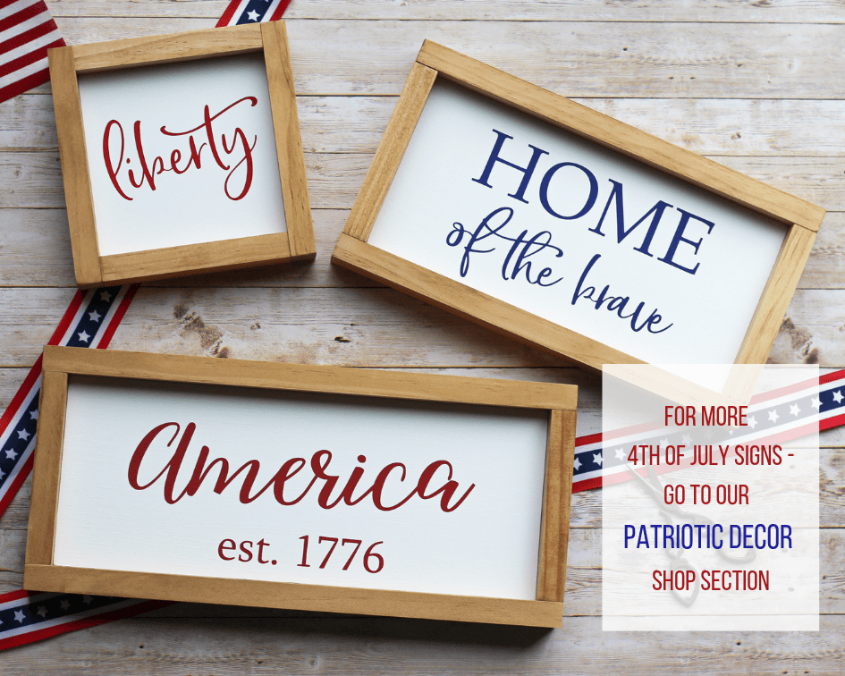 Patriotic Wall Sign Home of The Brave