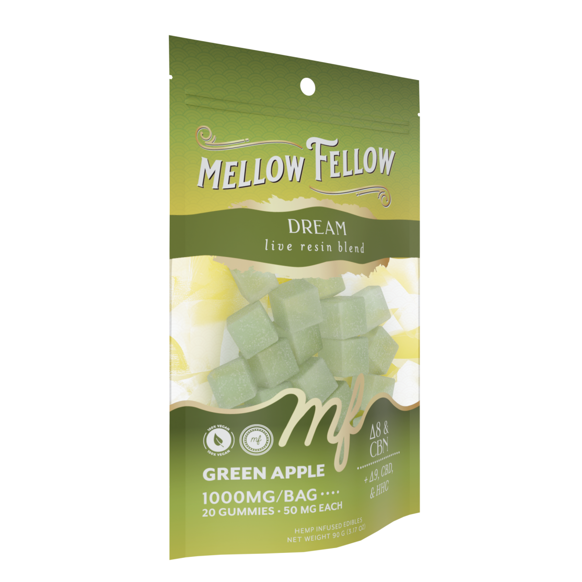 Dream Blend - Live Resin M-Fusions Edibles - Green Apple 1000mg