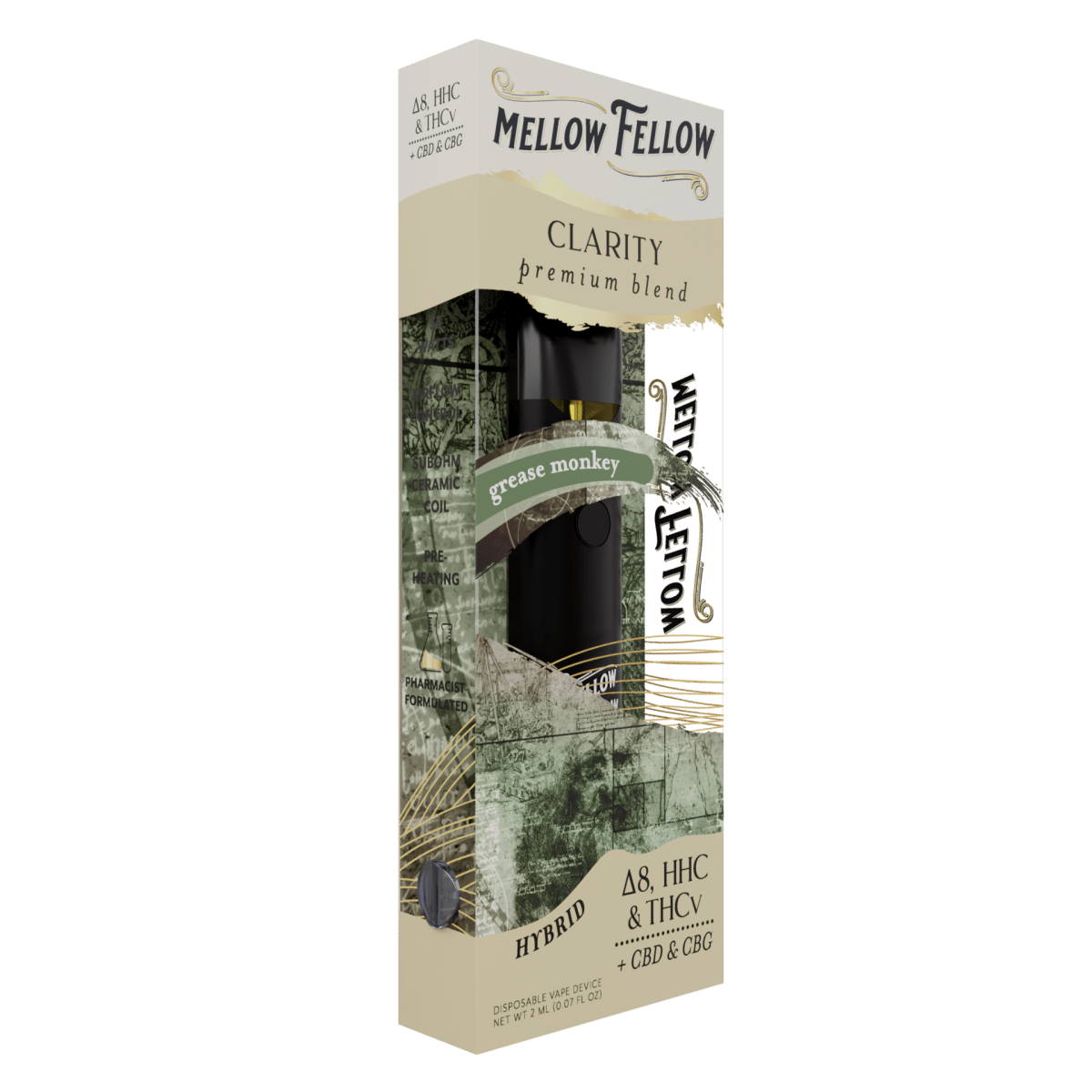 Clarity Blend 2ml Disposable Vape - Grease Monkey (Hybrid)